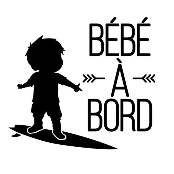 Baby ombord bildekal B480 svart 3