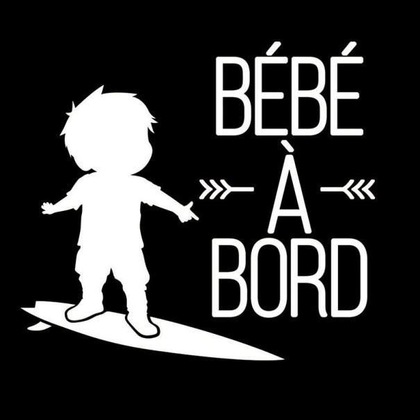 Baby ombord bilklistermærke B480 hvid 3