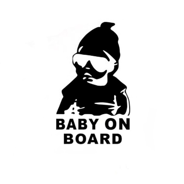 Baby on Board N1 Autoaufkleber schwarz