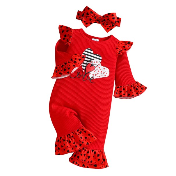 Baby-Overall für Mädchen mit Stirnband T2710 9-12 Monate