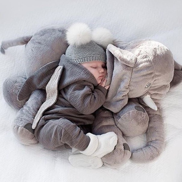 Baby-Overall mit Hasenohren – Grau 18-24 Monate