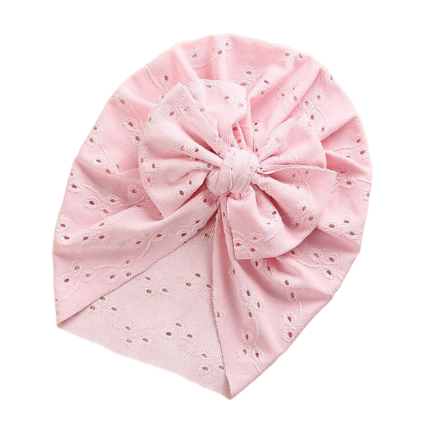Baby Summer Hat with Bow light pink