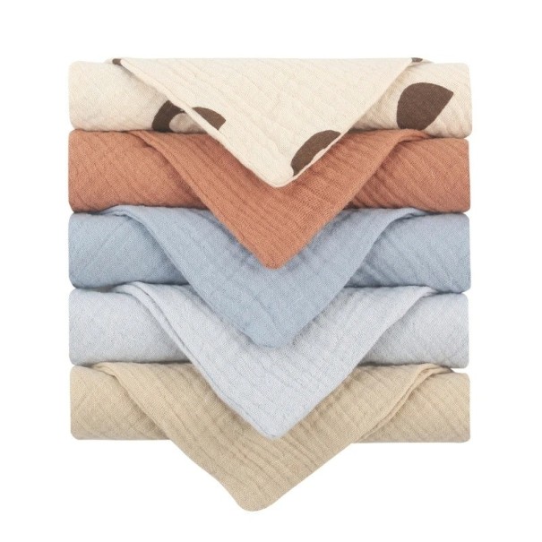 Baby-Waschlappen, Baumwoll-Baby-Gesichtshandtücher, Set mit 5 Waschlappen, 23 x 23 cm 15