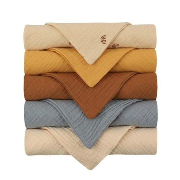 Baby-Waschlappen, Baumwoll-Baby-Gesichtshandtücher, Set mit 5 Waschlappen, 23 x 23 cm 3
