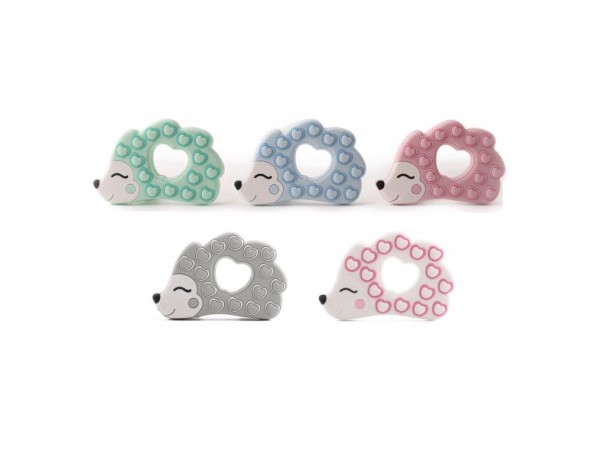 Babybijtring in de vorm van een egel - 5 stuks Mix