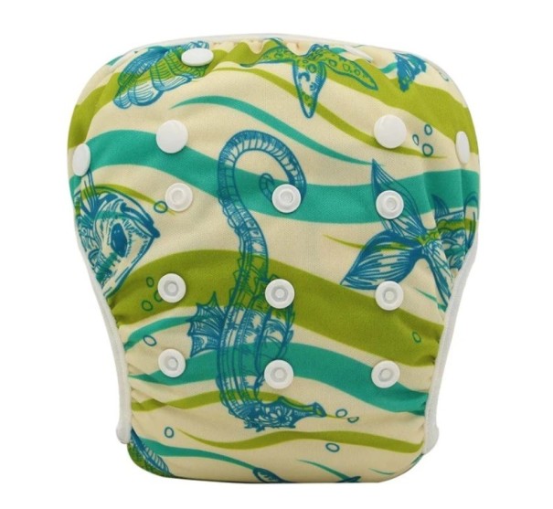 Babyblöjbyxor med fisk 8