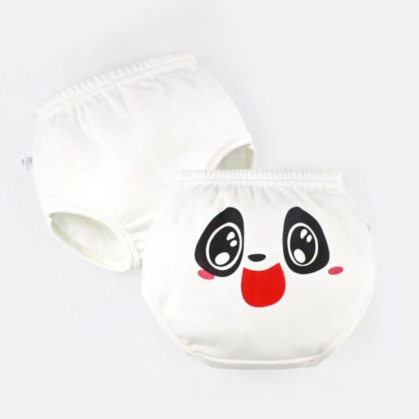 Babyluierbroekje met dieren wit 6-12 maanden