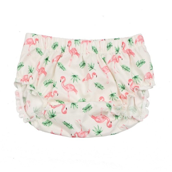 Babyluierbroekje met flamingo&#39;s 3-6 maanden A