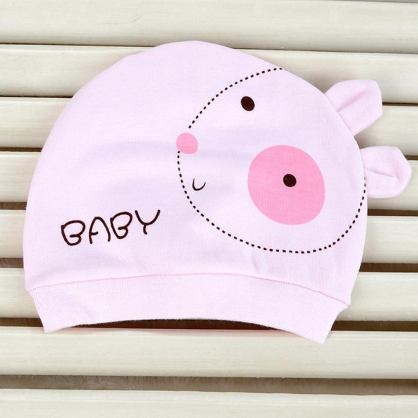 Babymössa med öron rosa