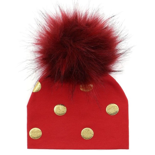 Babymütze mit Bommel Becky rot 4