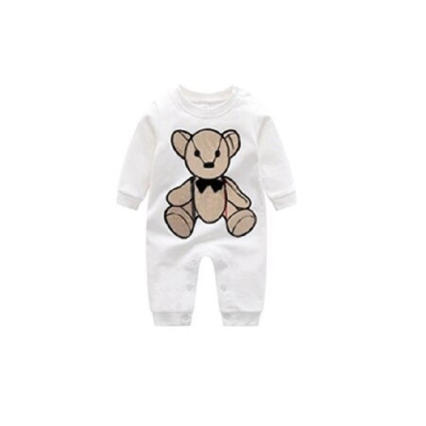 Babyoverall mit Bär T2714 weiß 6-9 Monate