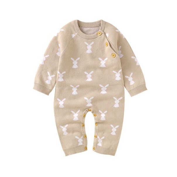 Babyoverall mit Hasen T2605 beige 3-6 Monate