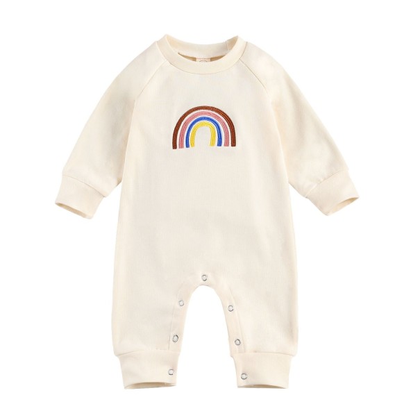 Babyoverall mit Regenbogen T2636 elfenbein 6-12 Monate
