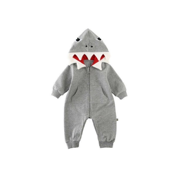 Babyoveralls - haj T2633 0-6 måneder