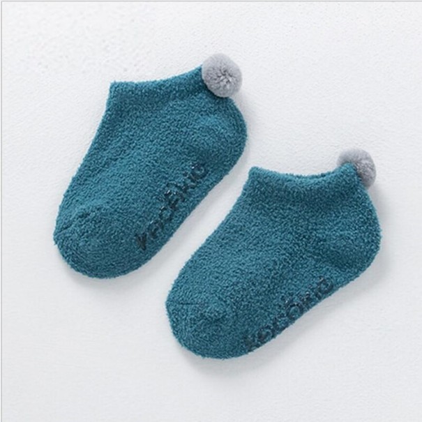Babysocken mit Bommel blau 12-18 Monate