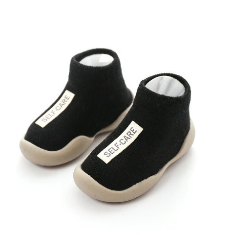 Babysocken mit Gummisohle schwarz 6-9 Monate