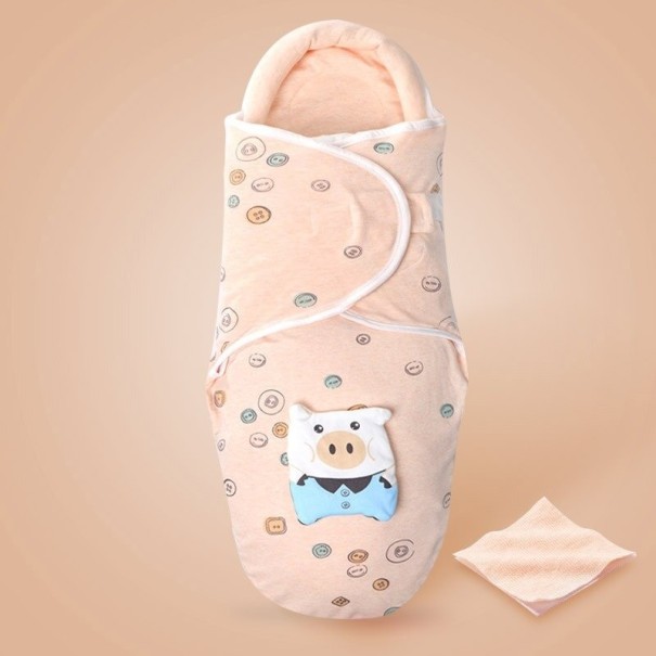 Babysvøb med velcro-sparegris abrikos