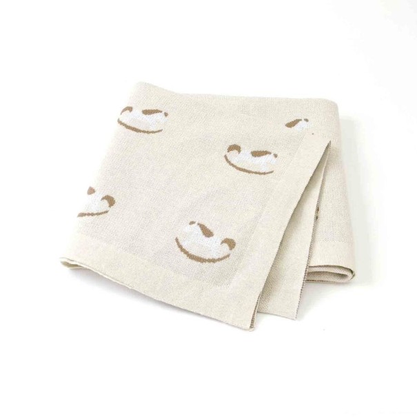 Babytæppe med gyngehest beige