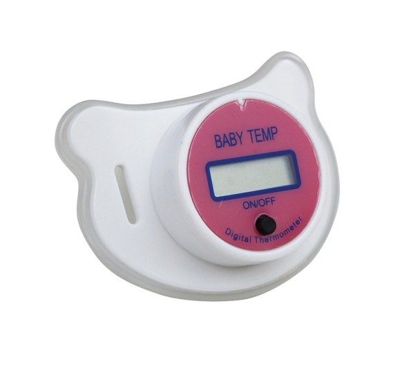 Babytermometer i en sut rosa