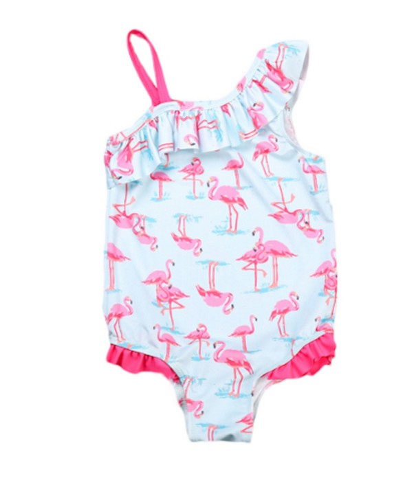 Badedragt til piger - Flamingoer 3