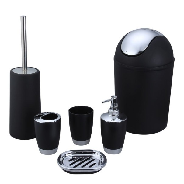 Badkameraccessoireset 6-delig paars