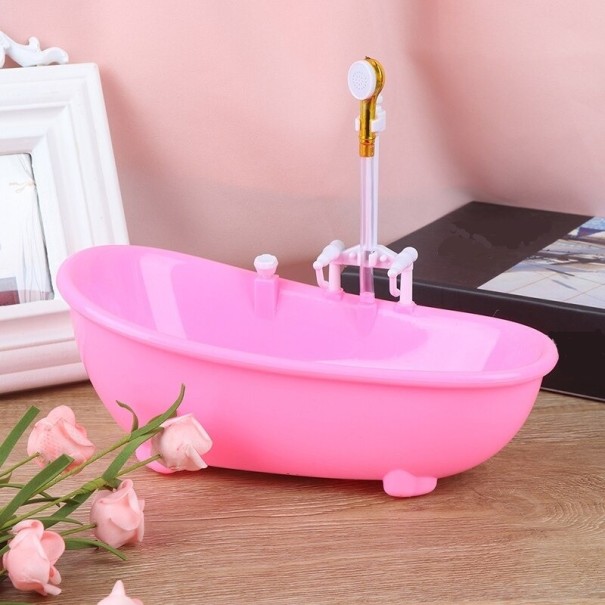 Badkuip voor een pop roze