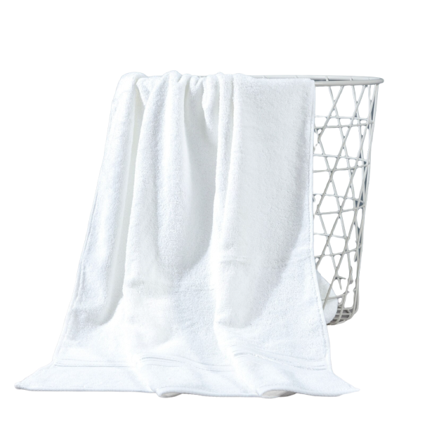 Badlakan i bomull 140 x 70 cm P3639 vit