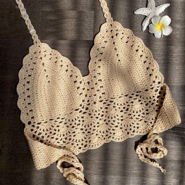 Badpaktop voor dames beige L