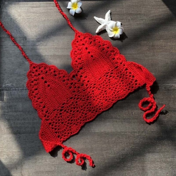 Badpaktop voor dames rood L