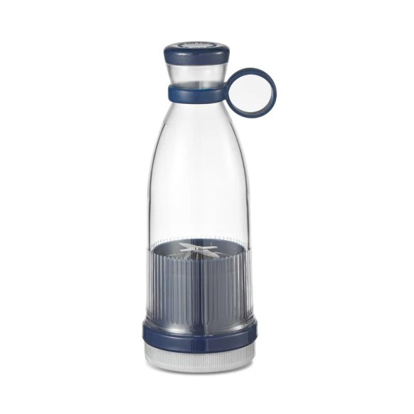Bærbar frugtmixer USB-opladning 380 ml smoothie-mixer til rejser, sport, miniblender, personlig juicer, frugt, grøntsager blå