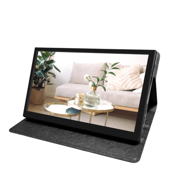 Bærbar monitor IHANFO 7" IPS touchskærm 1024 x 600 16 : 10 HDMI til Raspberry Pi 3 / Pi 4 / PC med etuiet og stativ 1