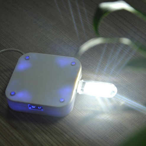 Bærbar USB-lampe hvid