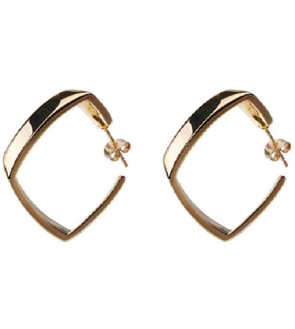 Bågeörhängen för kvinnor A2666 guld