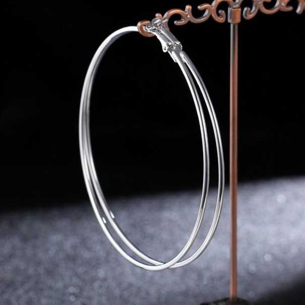 Bågeörhängen för kvinnor G152 silver 11 cm