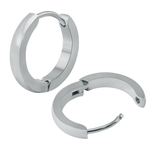 Bågeörhängen för kvinnor G163 silver 12 mm