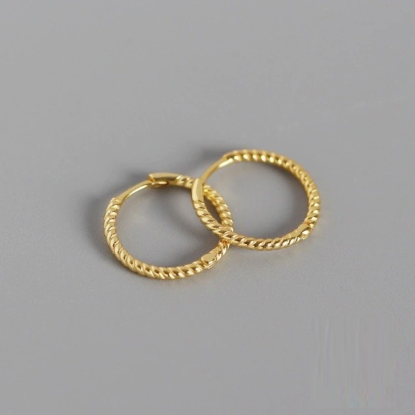 Bågeörhängen för kvinnor G324 silver 6 mm