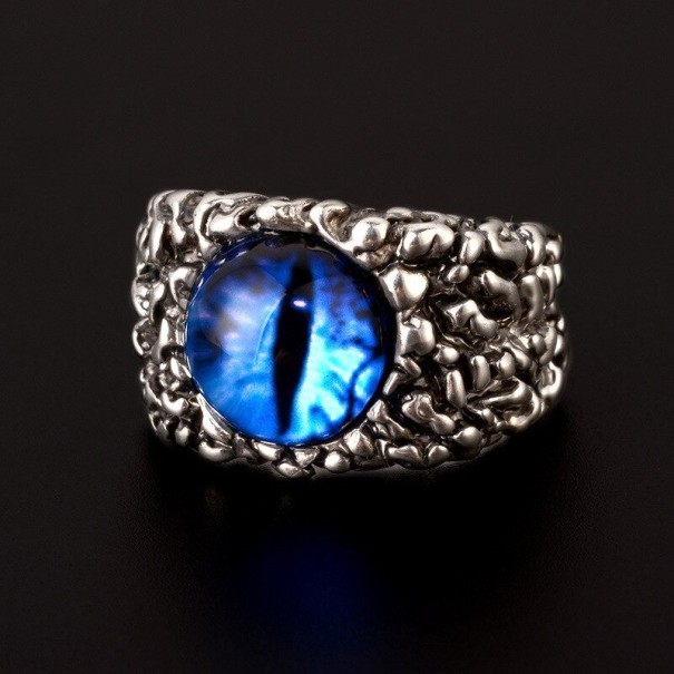 Bague avec œil D2599 bleu
