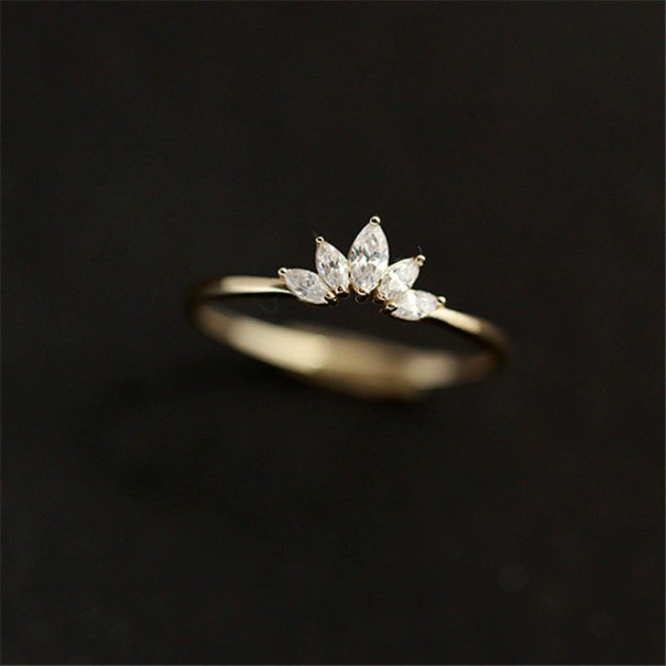 Bague couronne pour femme D948 doré 6