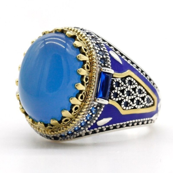 Bague D1215 bleu 8