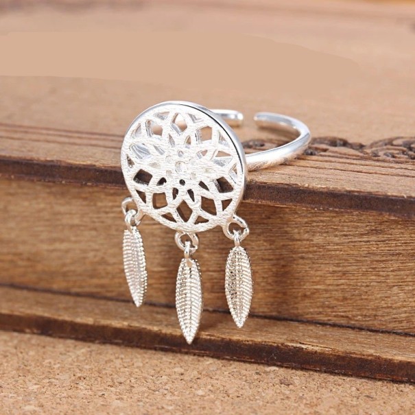 Bague femme avec attrape-rêves 1