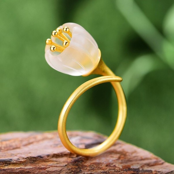 Bague femme avec fleur D1003 6