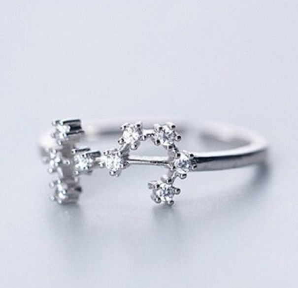 Bague femme avec le signe du zodiaque 11