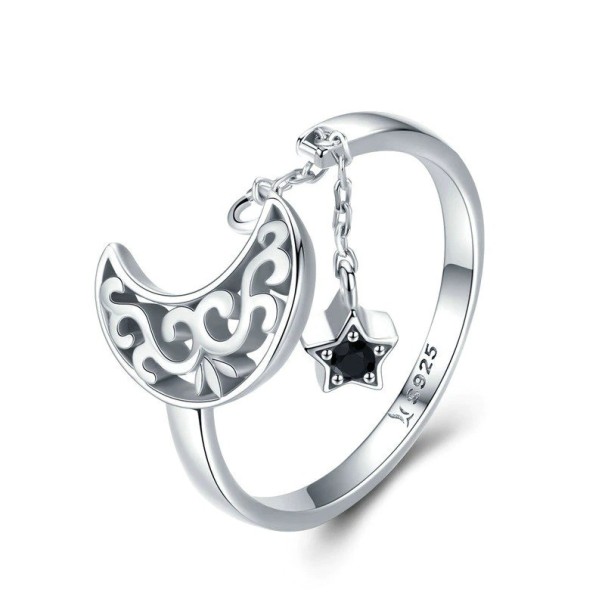 Bague femme avec lune 1