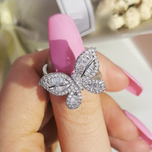 Bague femme avec papillon D1626 10