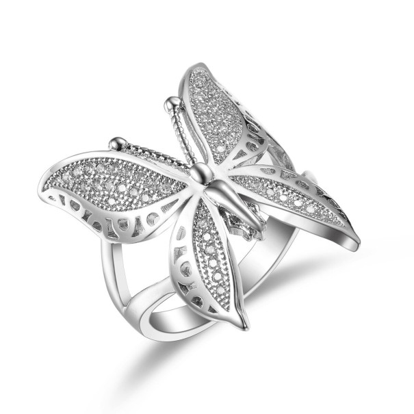 Bague femme avec papillon 1
