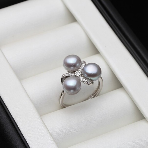 Bague femme avec perles 4