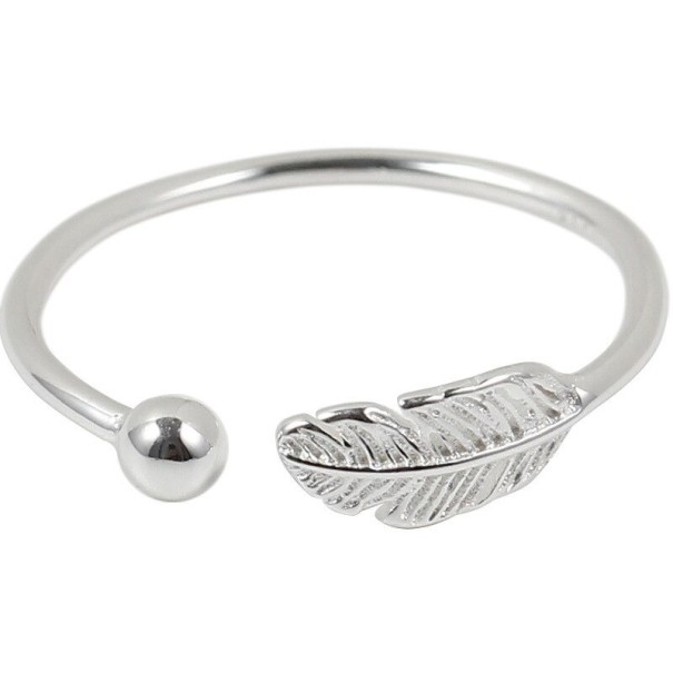 Bague femme avec plume 1