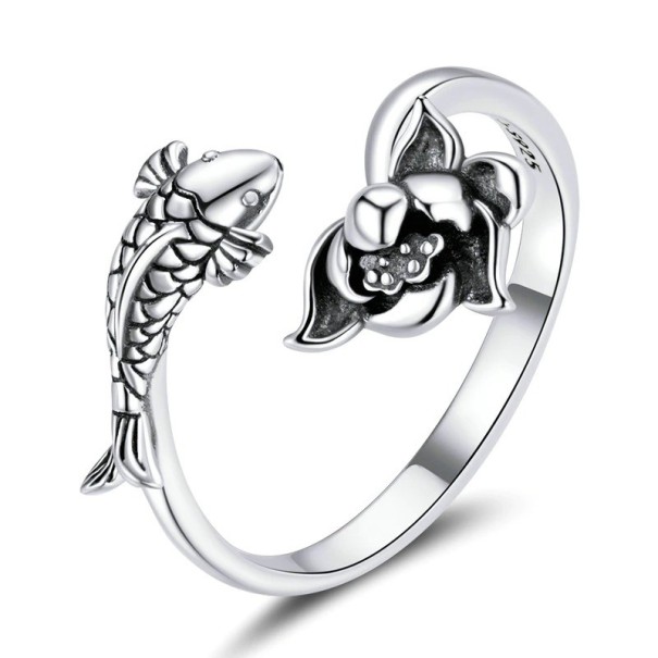 Bague femme avec poisson 1