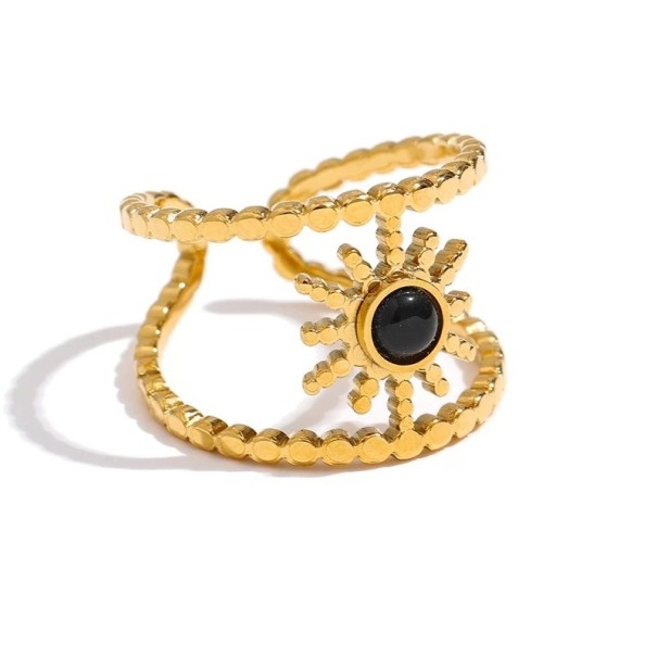 Bague femme avec soleil 1