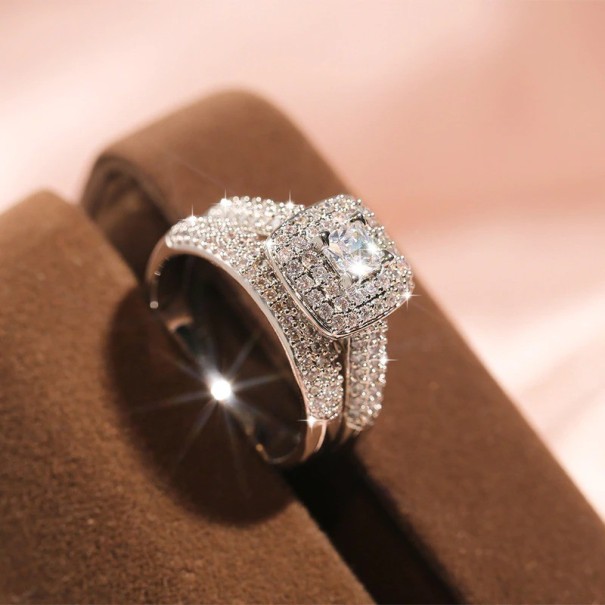 Bague femme avec zircon D877 7 1